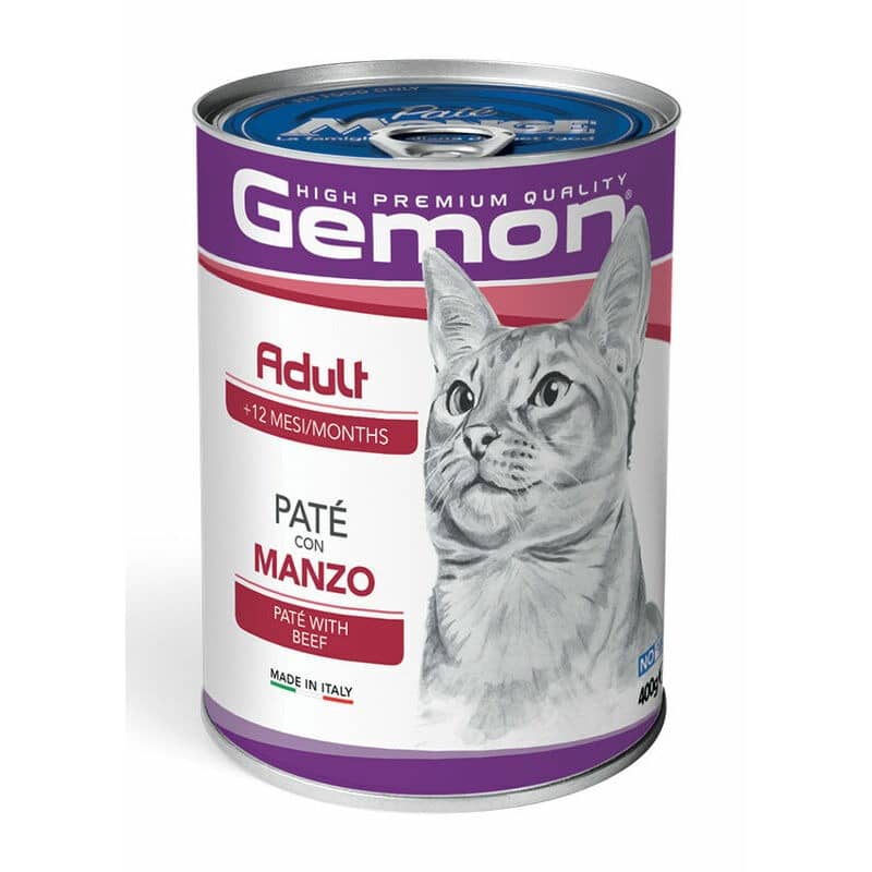 GEMON CAT PATE BEEF konservi kaķiem pastēte Liellops 400g